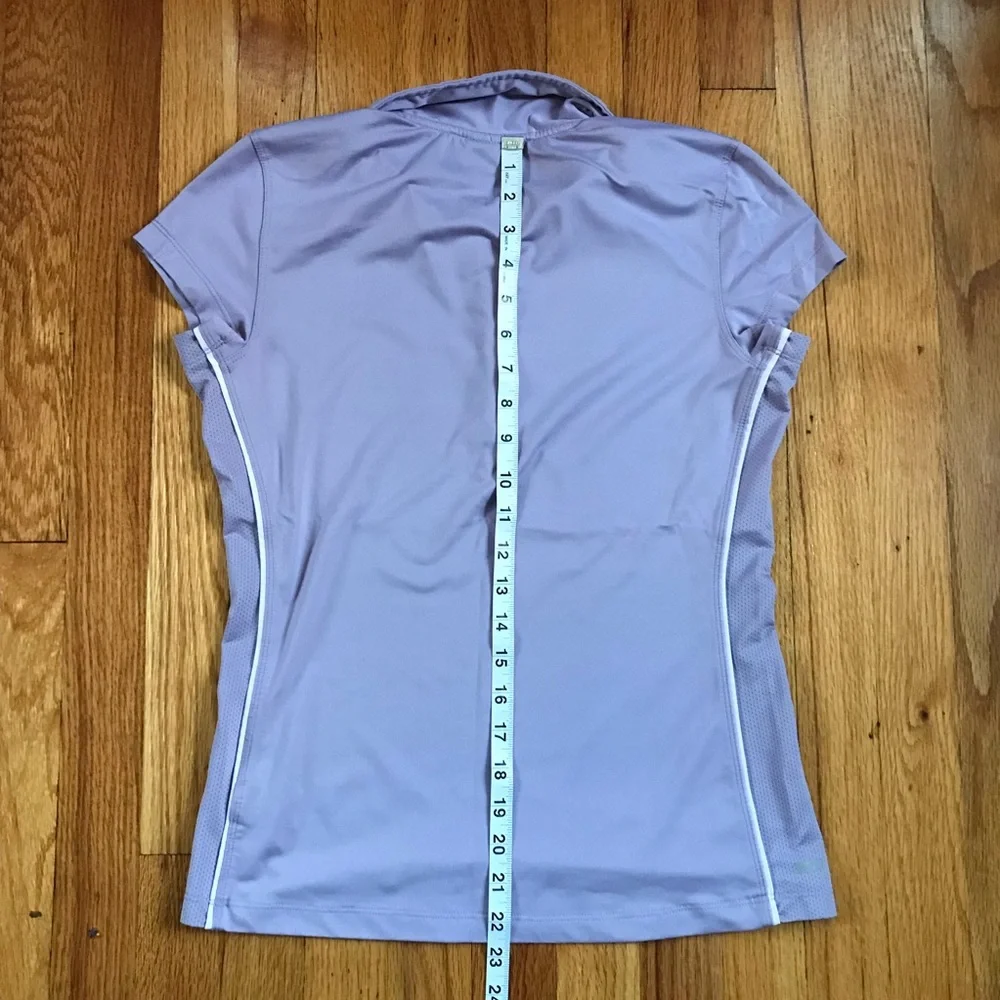 Alo CoolFit Women’s Lavender Short Sleeve Tennis Polo Top Small